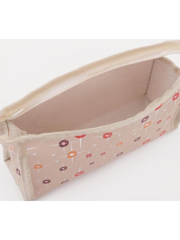 Косметичка на молнии, цвет бежевый