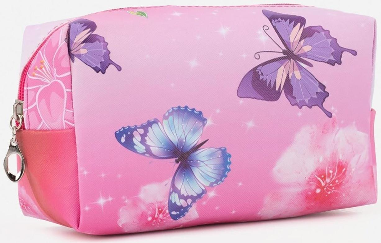 Косметичка на молнии, цвет розовый