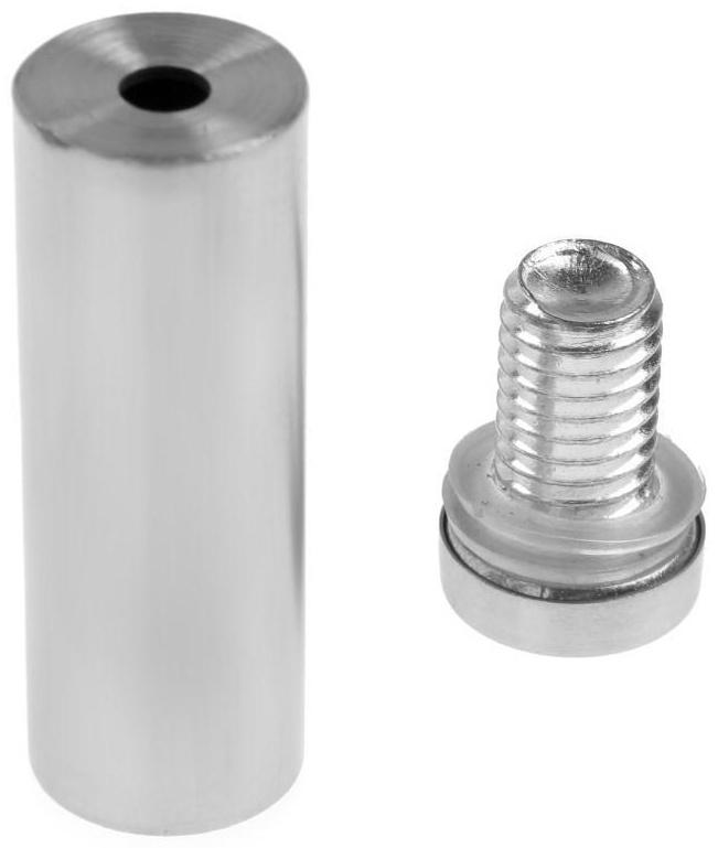 Дистанционный держатель для табличек, 16х50 мм, цвет матовый никель,набор 6 шт.