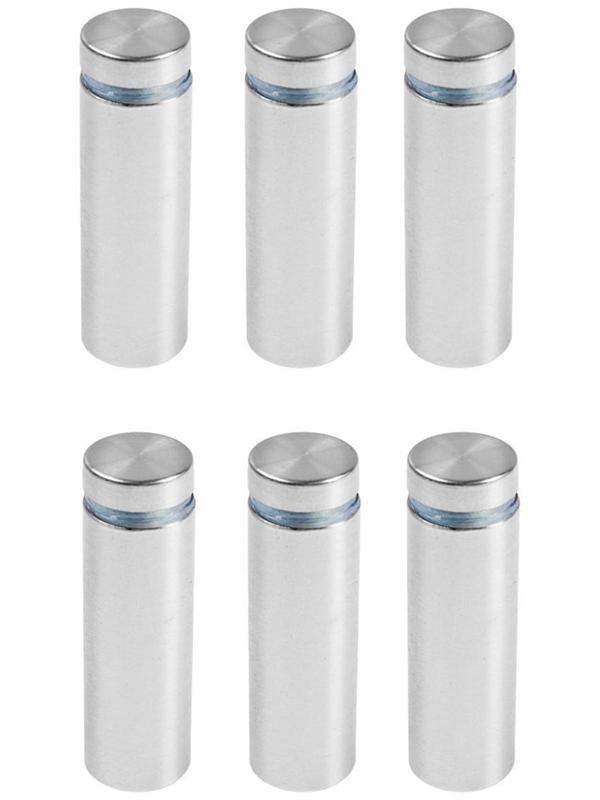 Дистанционный держатель для табличек, 16х50 мм, цвет матовый никель,набор 6 шт.