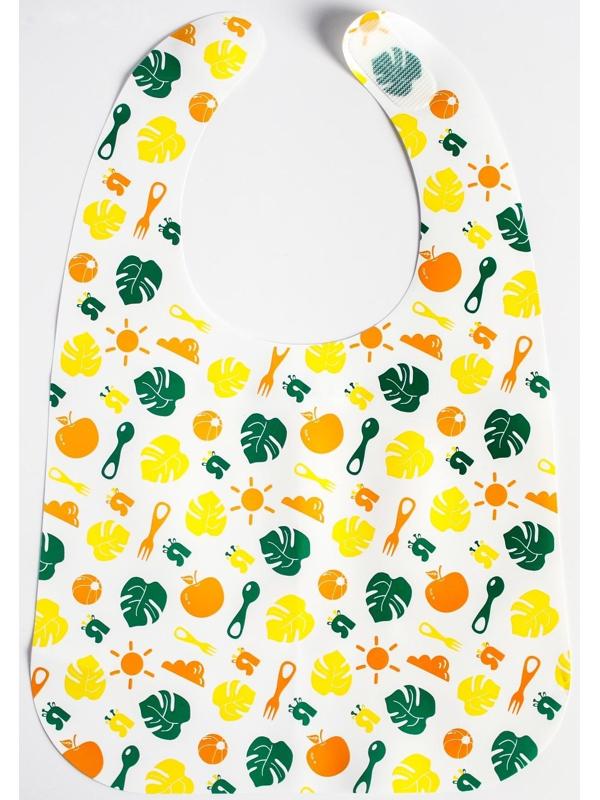 Набор нагрудников для кормления «Вкусная история» непромокаемых на липучке, 3 шт.