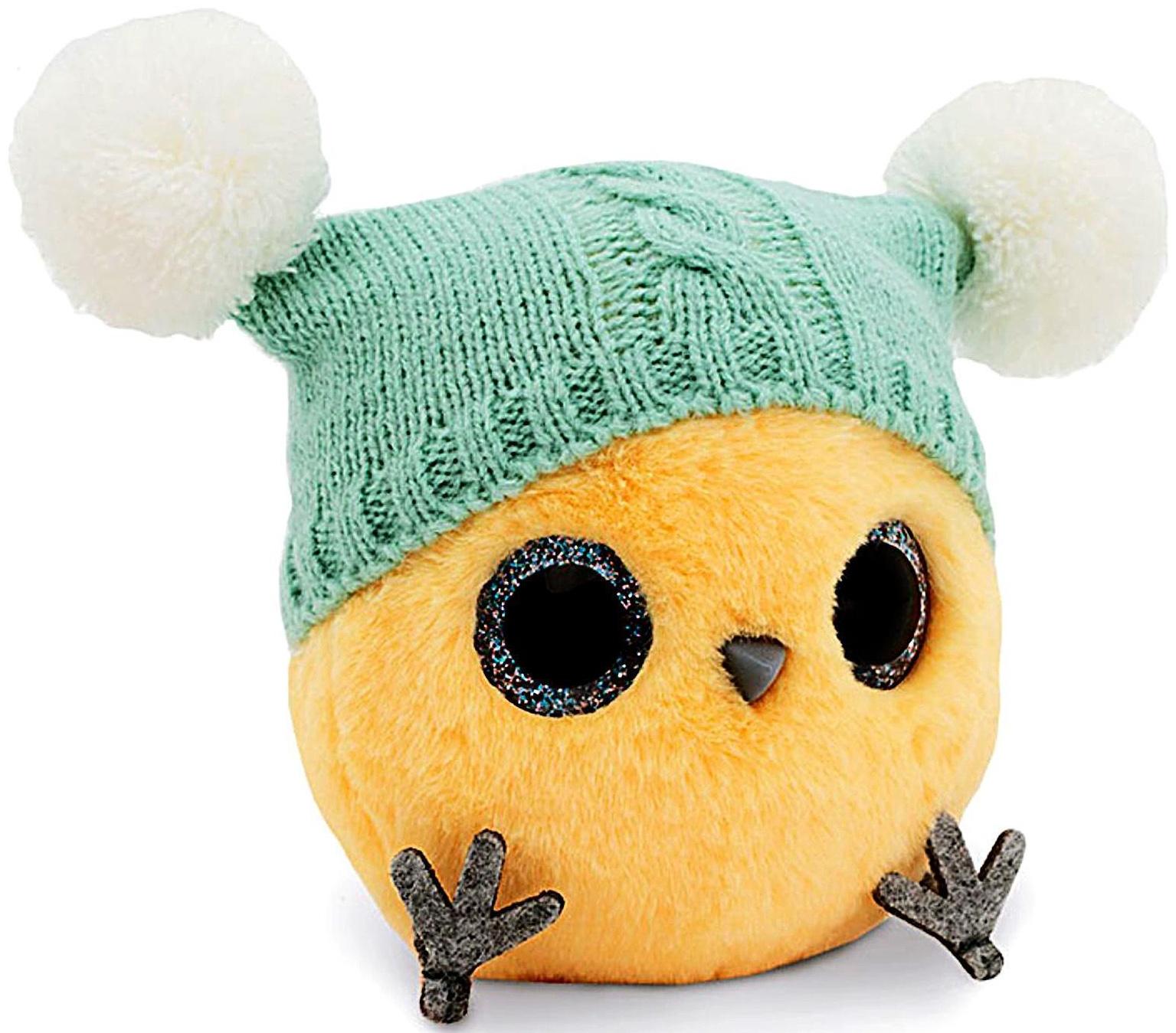 Мягкая игрушка «КТОтик в шапке с двумя помпонами», 13 см, цвет МИКС