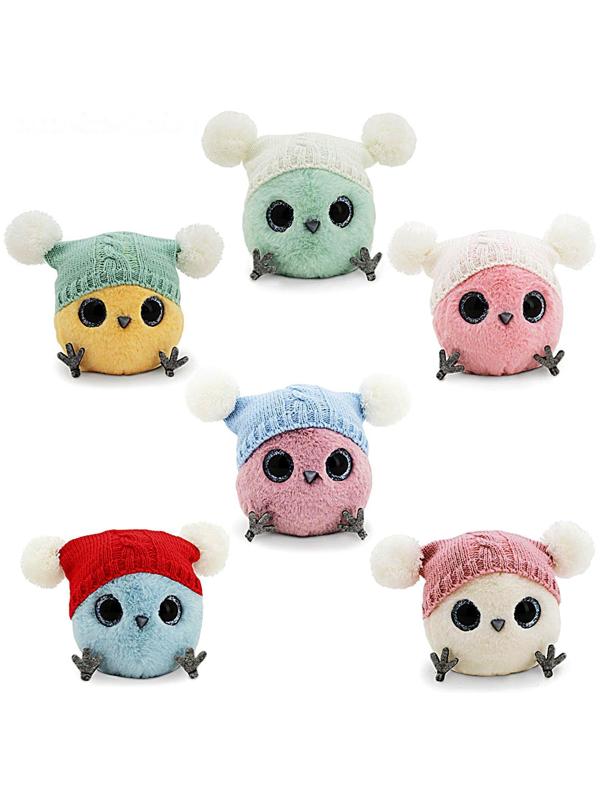 Мягкая игрушка «КТОтик в шапке с двумя помпонами», 13 см, цвет МИКС