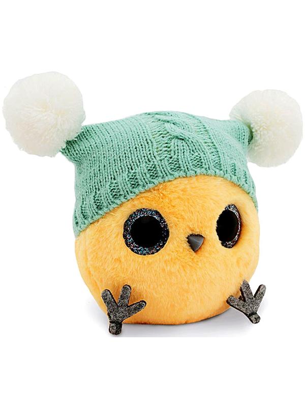 Мягкая игрушка «КТОтик в шапке с двумя помпонами», 13 см, цвет МИКС