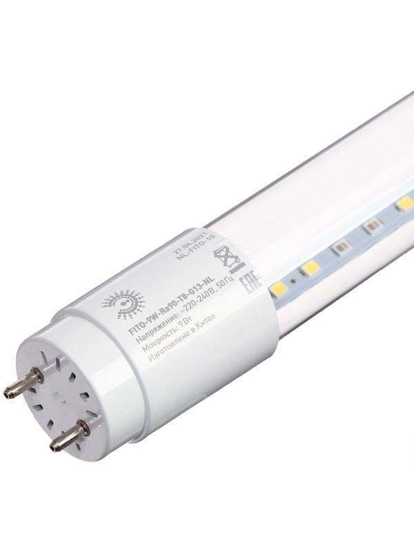 Фитолампа светодиодная, 9 Вт, 600 мм, IP20, полный спектр, бело-красная, «ЭРА»