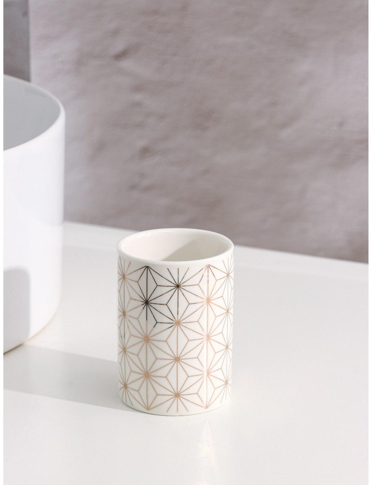 Набор аксессуаров для ванной комнаты Доляна «Андромеда», 3 предмета (дозатор 250 мл, мыльница, стакан), цвет белый