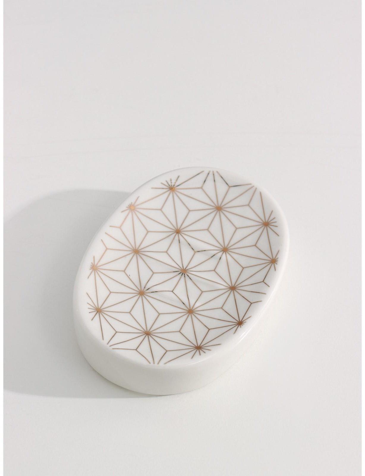 Набор аксессуаров для ванной комнаты Доляна «Андромеда», 3 предмета (дозатор 250 мл, мыльница, стакан), цвет белый