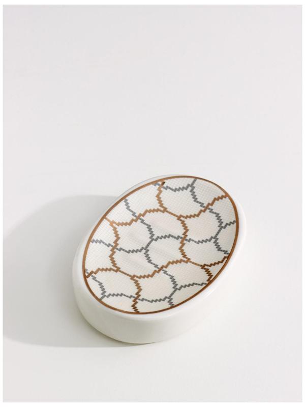 Набор аксессуаров для ванной комнаты Доляна «Сицилия», 3 предмета (дозатор 350 мл, мыльница, стакан)