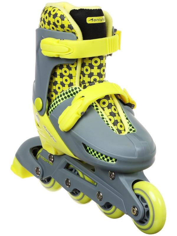 Роликовые коньки раздвижные, размер 34-37, колёса PVC 64 мм, пластиковая рама