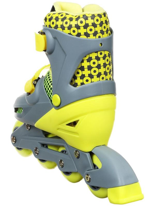 Роликовые коньки раздвижные, размер 34-37, колёса PVC 64 мм, пластиковая рама