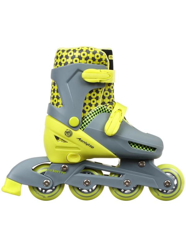 Роликовые коньки раздвижные, размер 34-37, колёса PVC 64 мм, пластиковая рама