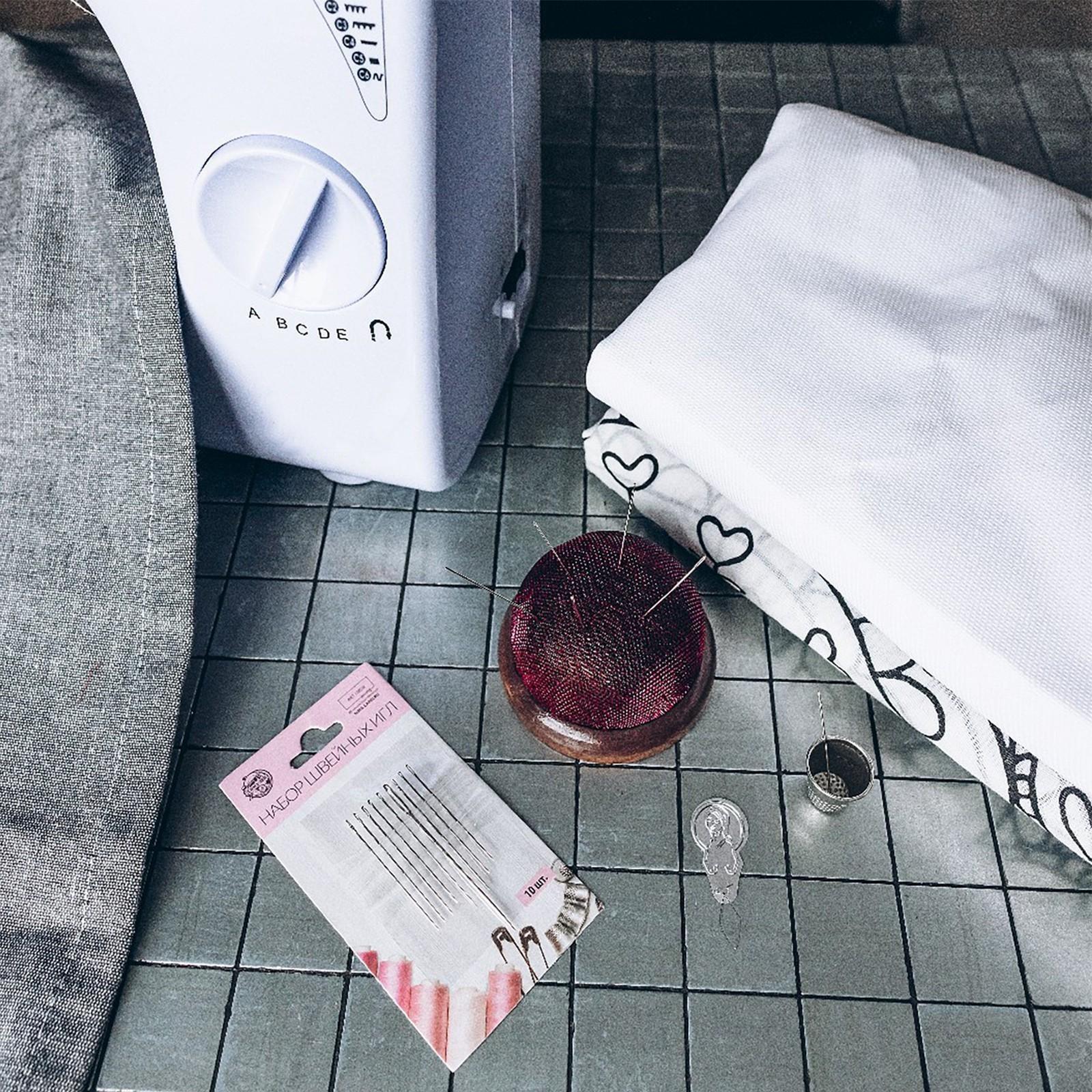 Игольница «Круг» на деревянной подложке d = 7 см, цвет МИКС