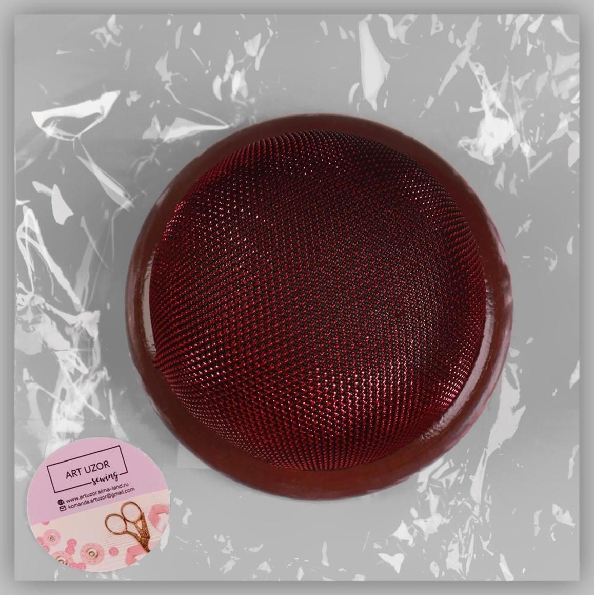 Игольница «Круг» на деревянной подложке d = 7 см, цвет МИКС