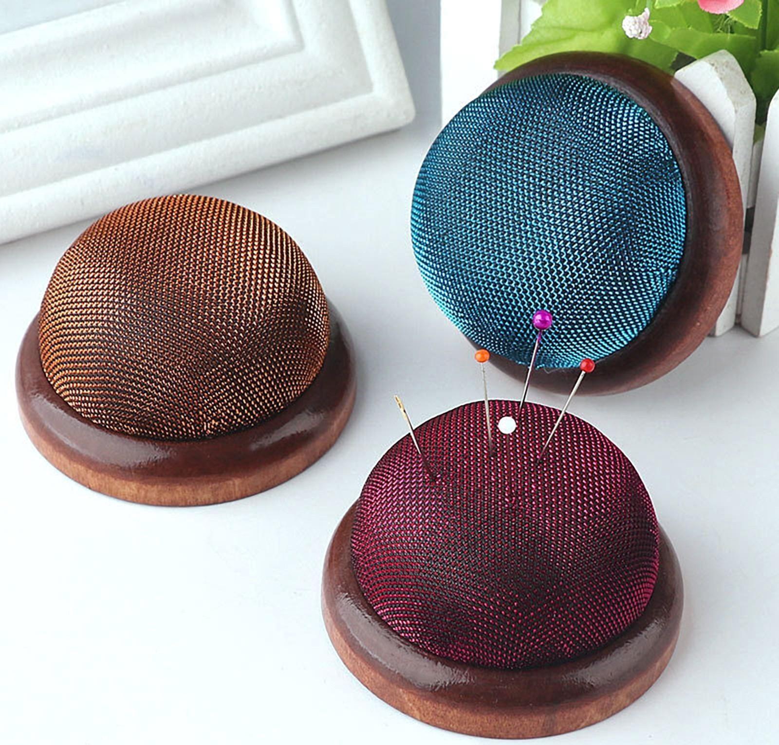 Игольница «Круг» на деревянной подложке d = 7 см, цвет МИКС