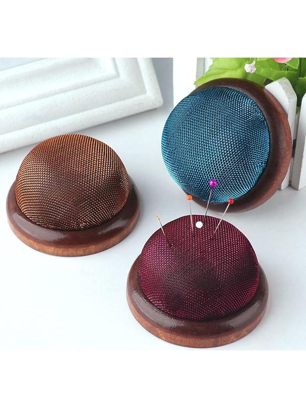 Игольница «Круг» на деревянной подложке d = 7 см, цвет МИКС