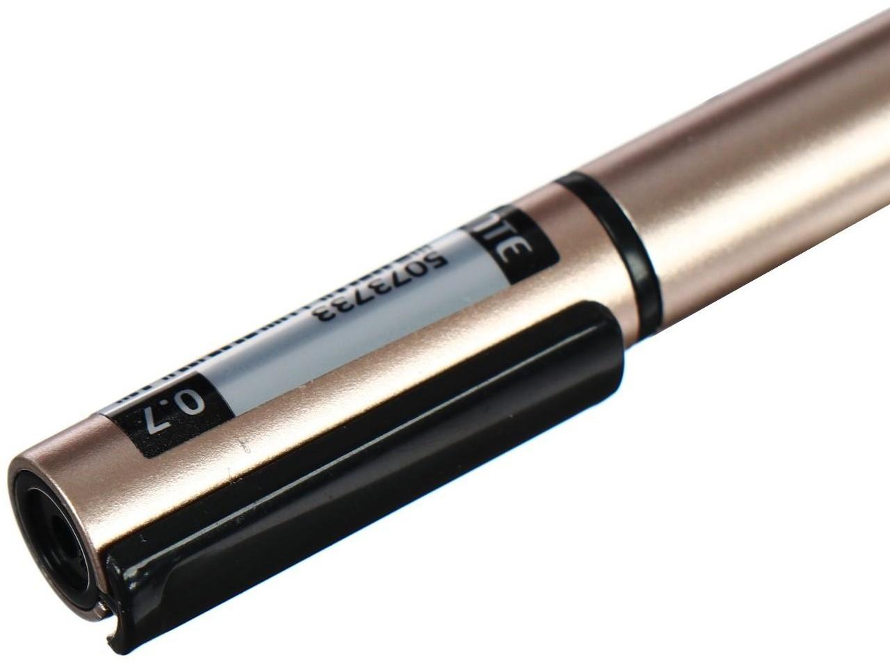 Ручка шариковая deVENTE My Gold 0,7 мм, ультрагладкое письмо, синие чернила, масляная основа, золотой корпус