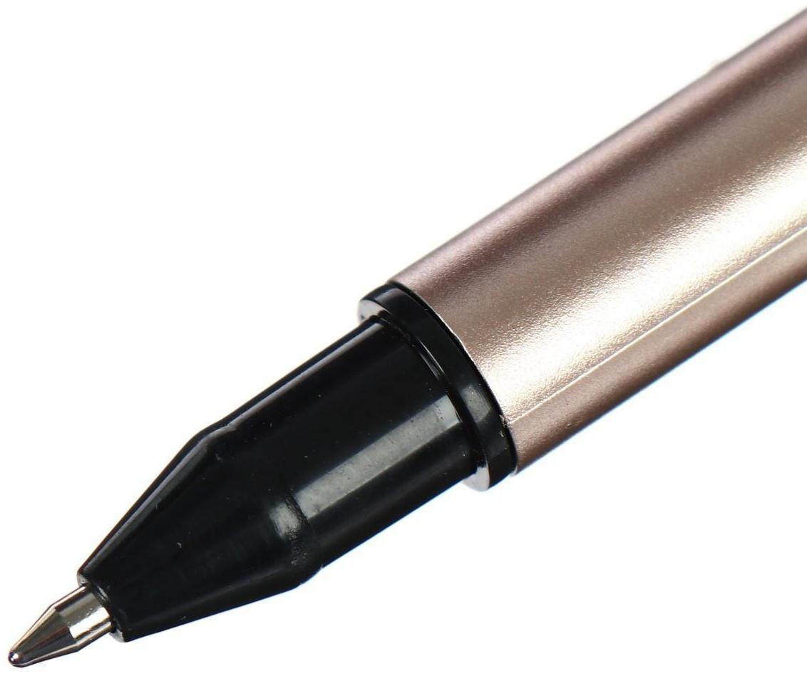 Ручка шариковая deVENTE My Gold 0,7 мм, ультрагладкое письмо, синие чернила, масляная основа, золотой корпус