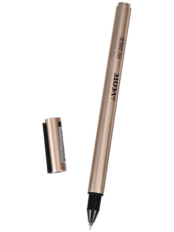 Ручка шариковая deVENTE My Gold 0,7 мм, ультрагладкое письмо, синие чернила, масляная основа, золотой корпус