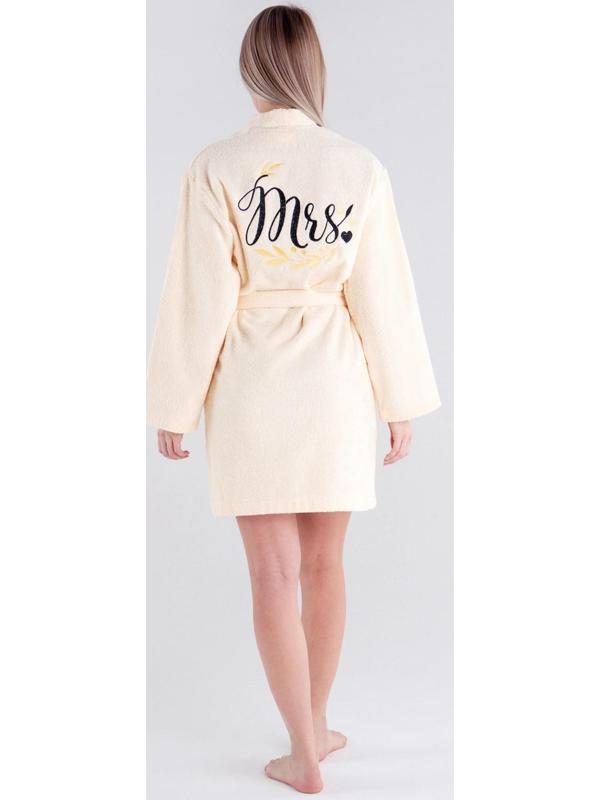 Халат махровый женский Missis размер 50-52, 100% хлопок