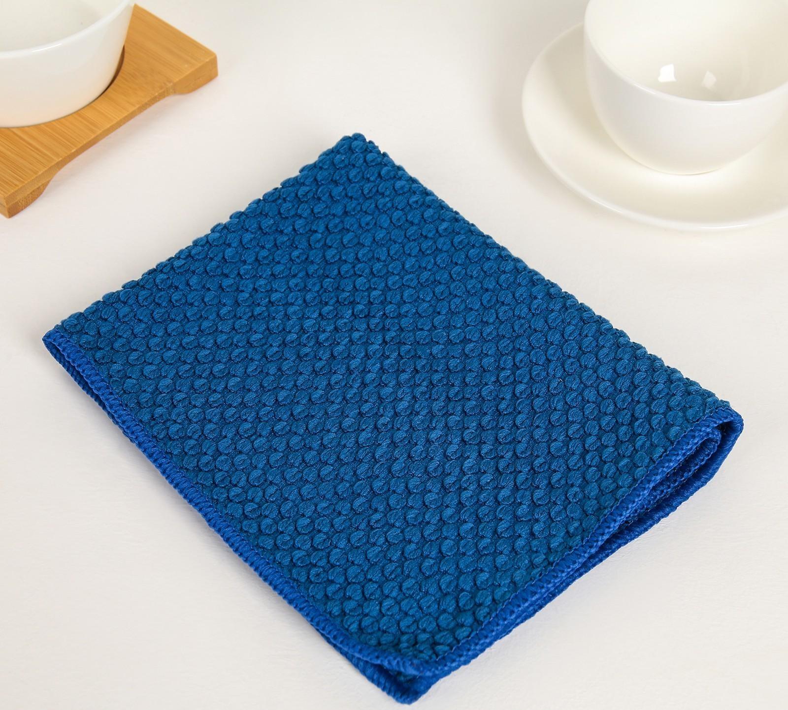 Салфетка микрофибра Доляна, 30×30 см, цвет МИКС