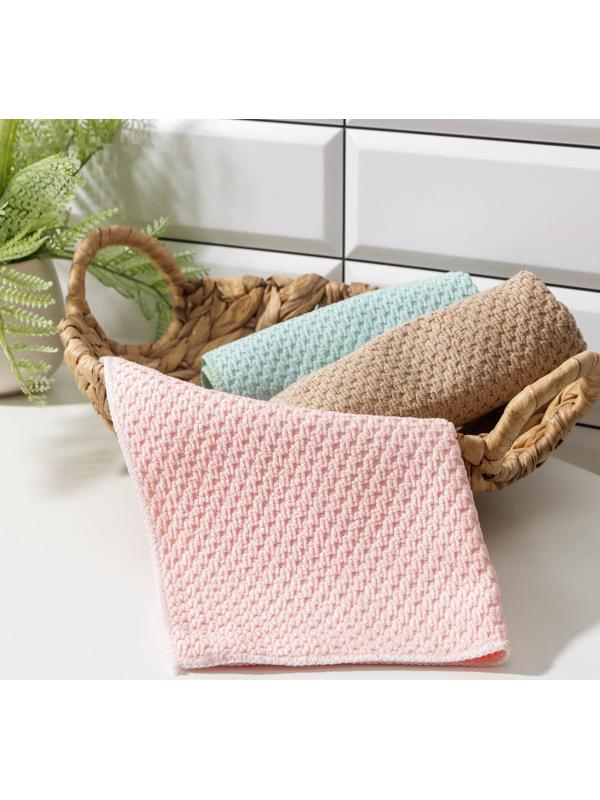 Салфетка микрофибра Доляна, 30×30 см, цвет МИКС