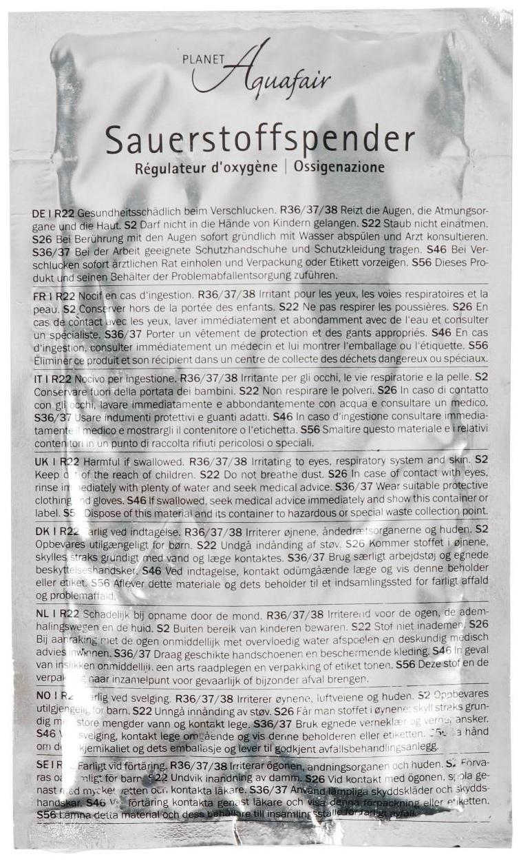 Препарат для насыщения кислородом воды в пруду Planet Aquafair, 50 г