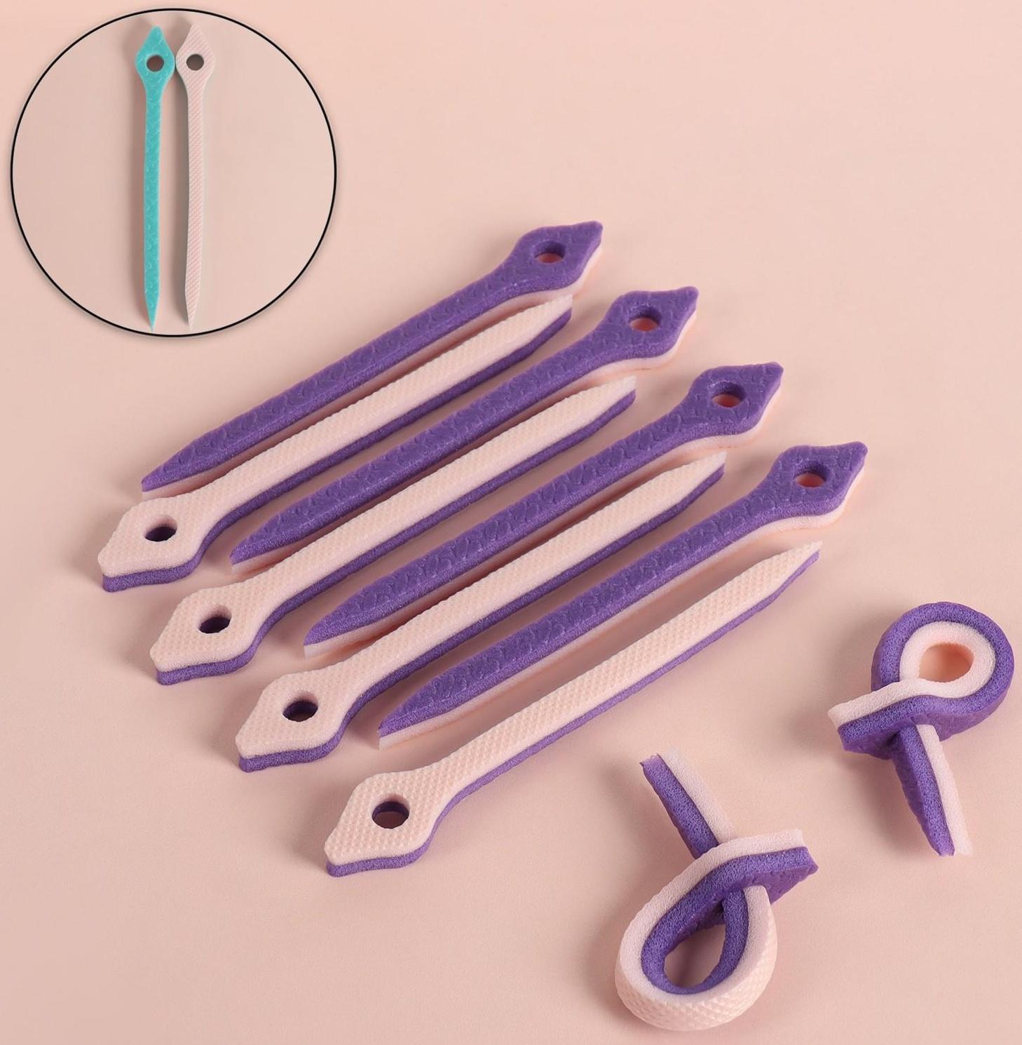 Бигуди с фиксатором, d = 1 см, 17 см, 10 шт, цвет МИКС