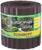 Лента бордюрная, 0.15 × 9 м, толщина 0.6 мм, пластиковая, гофра, темно-коричневая