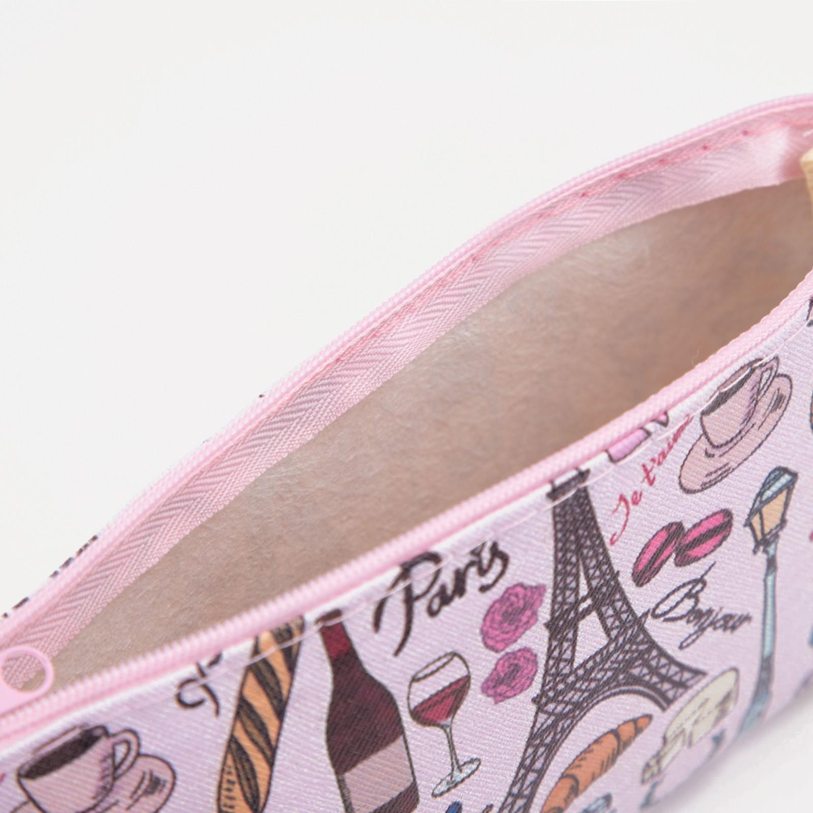 Косметичка на молнии, цвет розовый/разноцветный