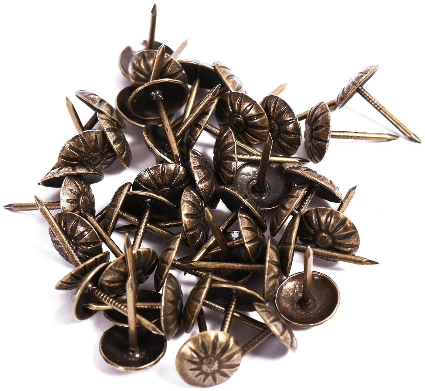 Комплект для обивки дверей, 110 × 200 см: иск.кожа, поролон 3 мм, гвозди, бордо, «Эконом»