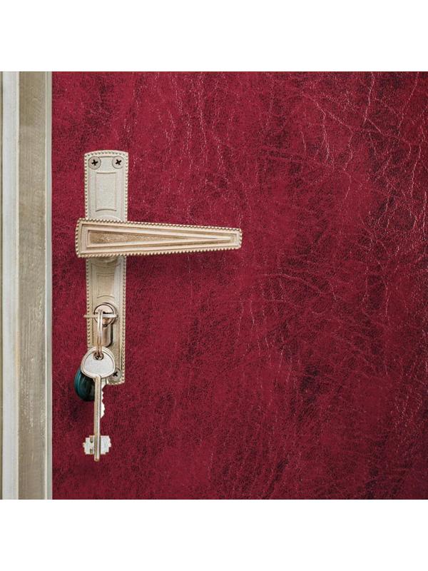 Комплект для обивки дверей, 110 × 200 см: иск.кожа, поролон 3 мм, гвозди, бордо, «Эконом»
