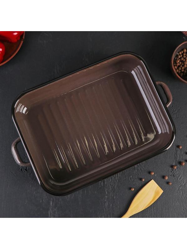 Противень, 4,5 л, цвет коричневый