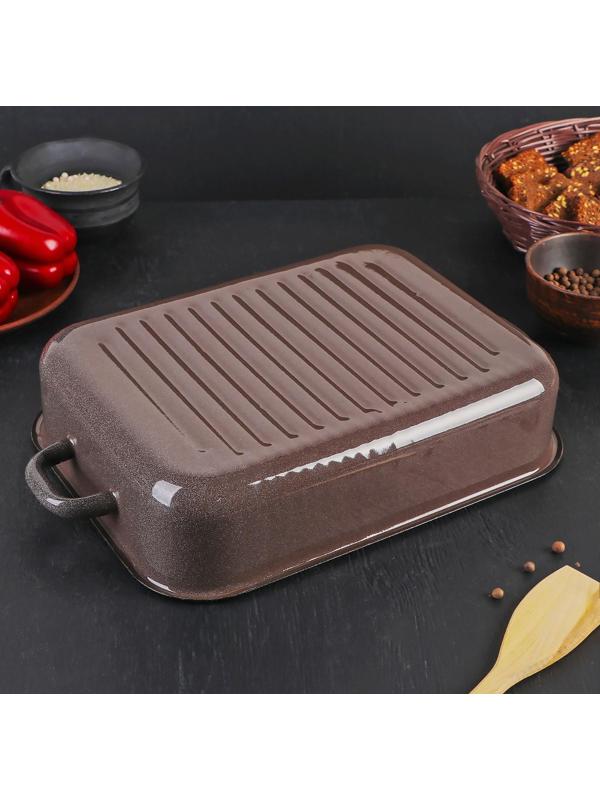 Противень, 4,5 л, цвет коричневый