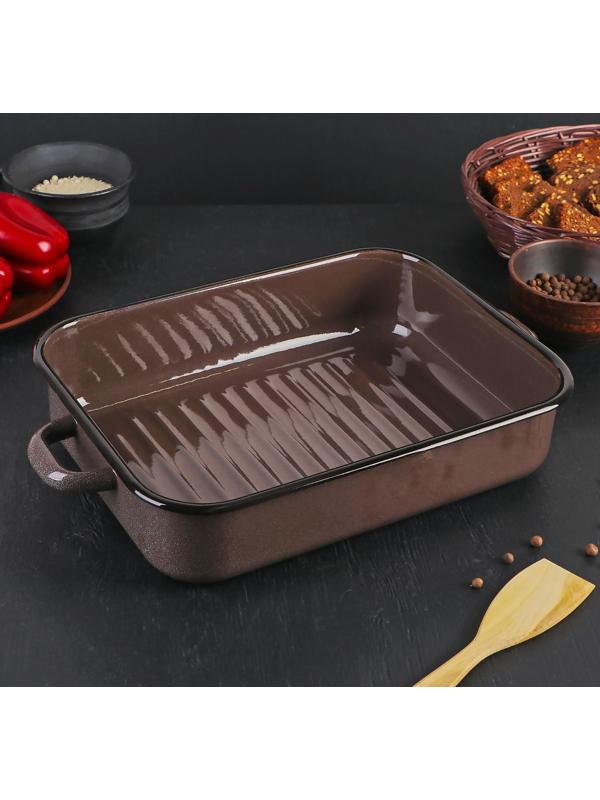 Противень, 4,5 л, цвет коричневый