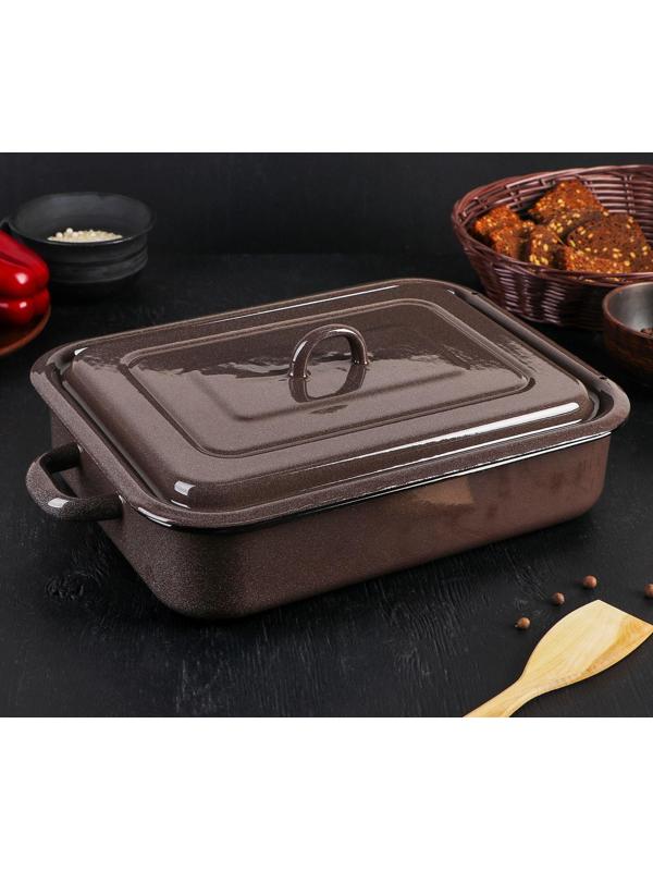 Противень, 4,5 л, цвет коричневый