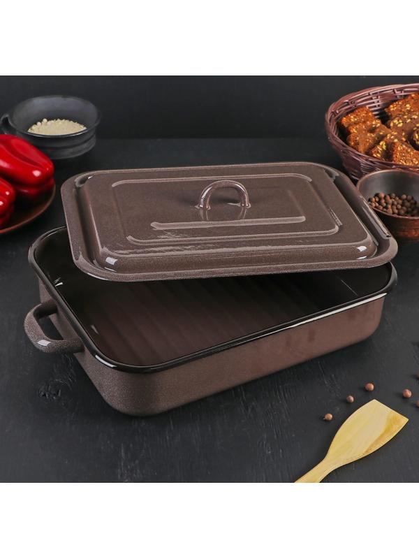 Противень, 4,5 л, цвет коричневый