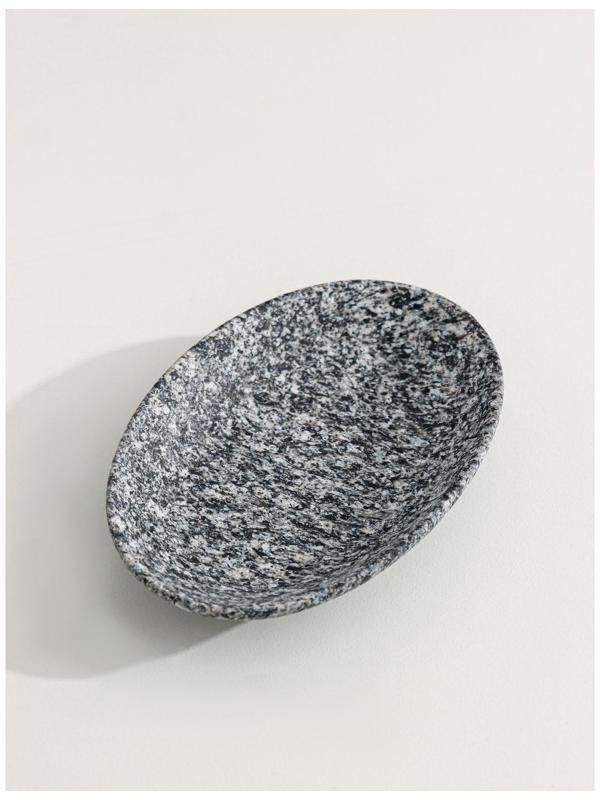 Набор аксессуаров для ванной комнаты Доляна «Гранит», 3 предмета (дозатор 350 мл, мыльница, стакан), цвет серый