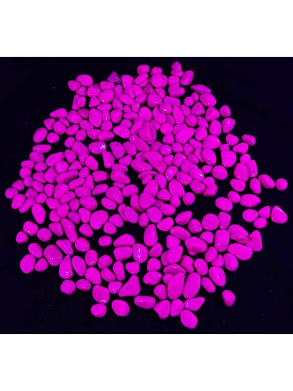 Грунт декоративный, флуоресцентный, пурпурный, 800 г , фр 8-12 мм