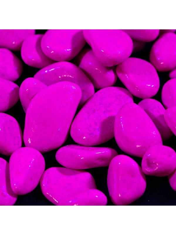 Грунт декоративный, флуоресцентный, пурпурный, 800 г , фр 8-12 мм