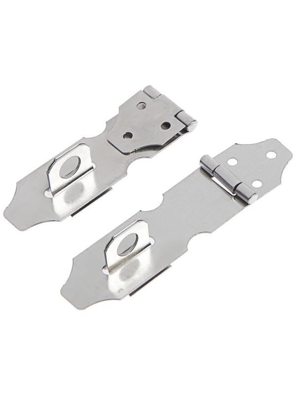 Накладка с проушиной ТУНДРА для навесного замка, 75 мм, нержавеющая сталь, 2 шт.