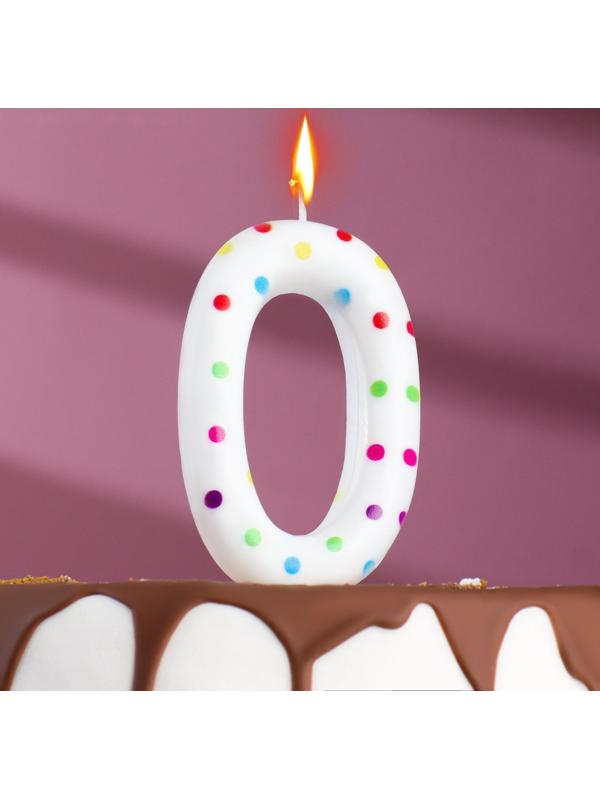 Свеча в торт на день рождения «Конфетти», цифра 