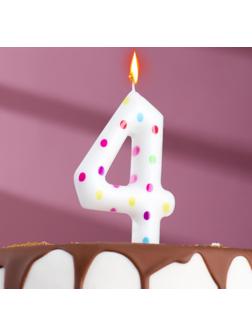 Свеча в торт на день рождения «Конфетти», цифра 