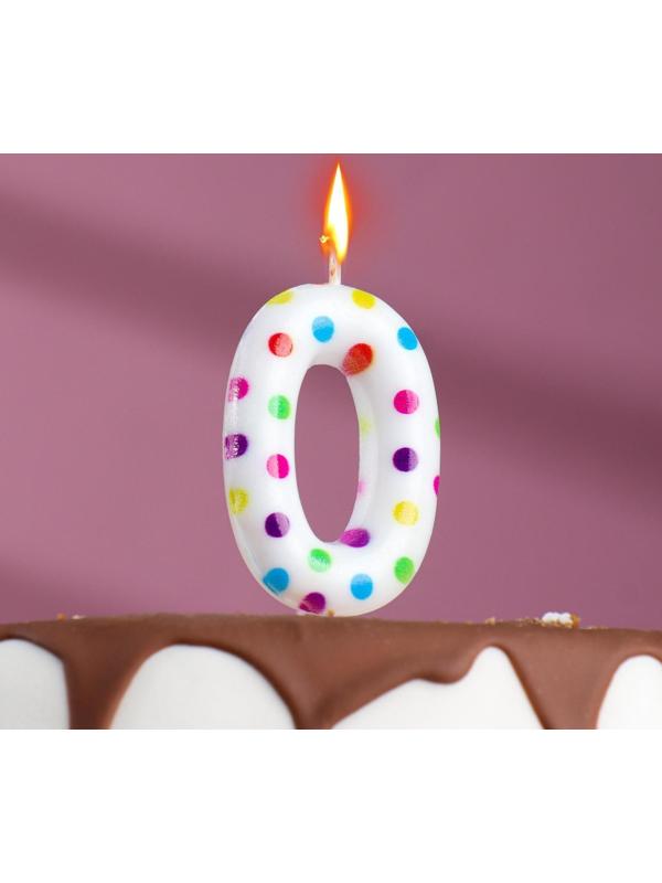 Свеча в торт на день рождения «‎Цветное конфетти»‎, цифра 