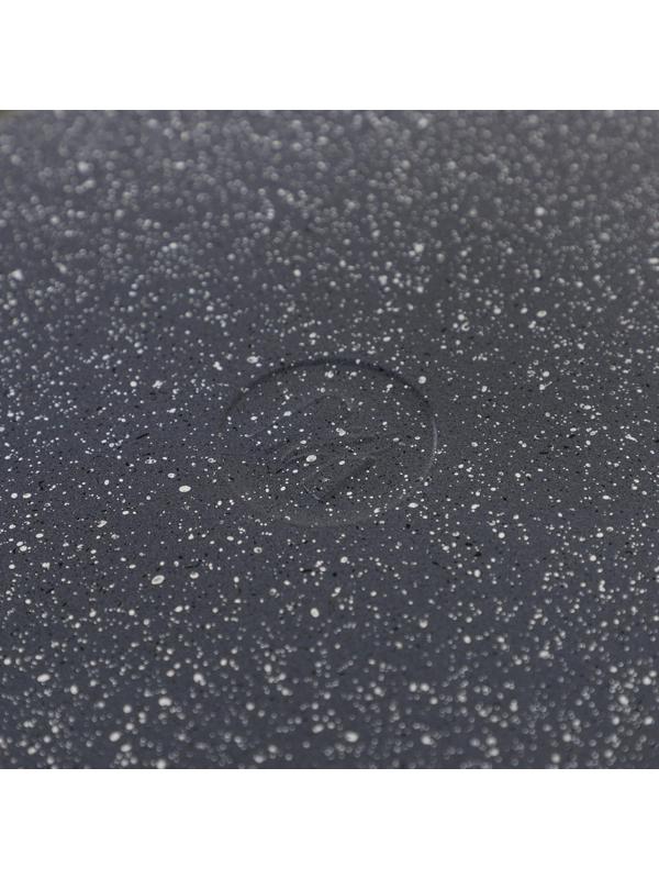 Сковорода «Гранит», d=28 см, съёмная ручка, антипригарное покрытие, съёмная ручка, стеклянная крышка, цвет серый