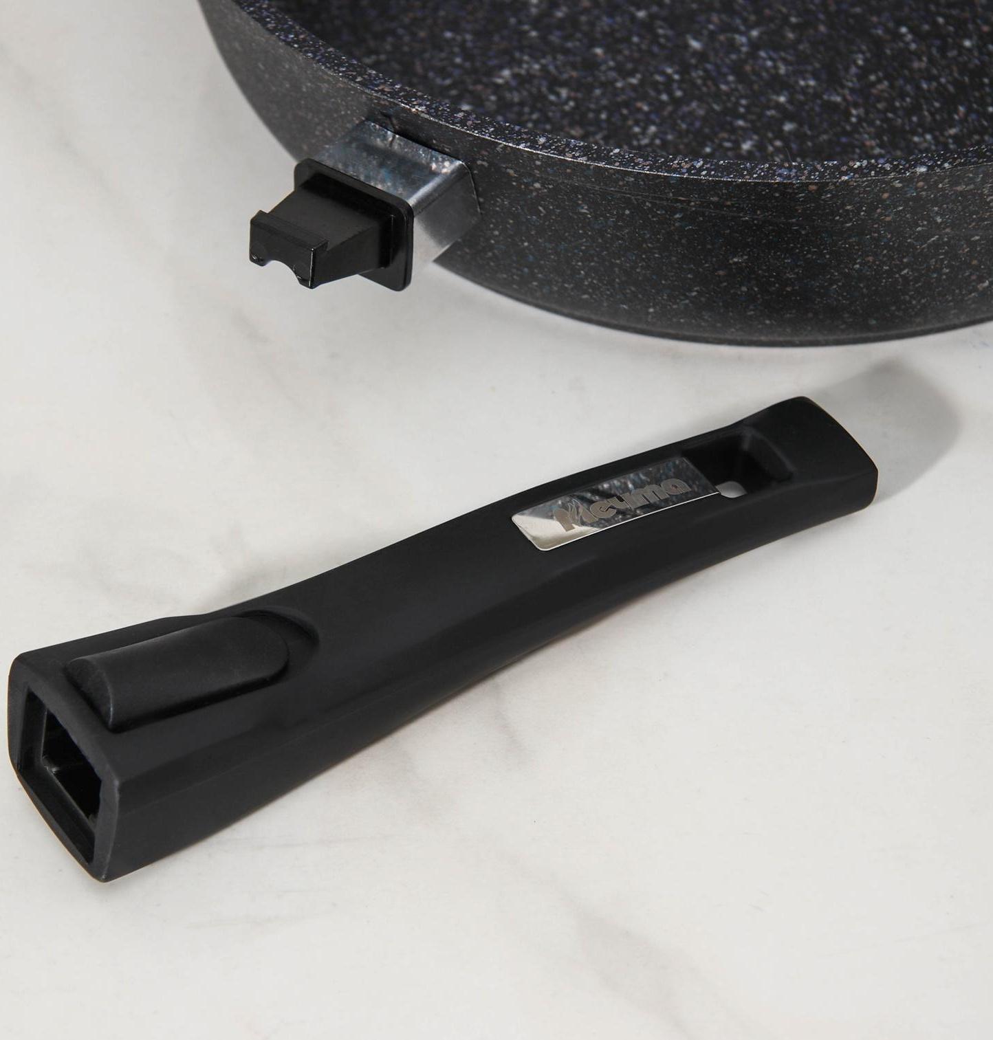 Сковорода «Гранит Star», d=28 см, съёмная ручка, антипригарное покрытие, цвет чёрный