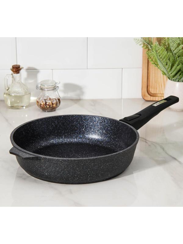 Сковорода «Гранит Star», d=28 см, съёмная ручка, антипригарное покрытие, цвет чёрный