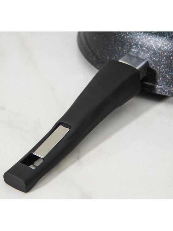 Сковорода «Гранит Star», d=28 см, съёмная ручка, антипригарное покрытие, цвет чёрный