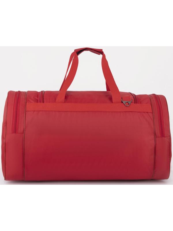 Сумка спортивная, отдел на молнии, 3 наружных кармана, длинный ремень, цвет красный