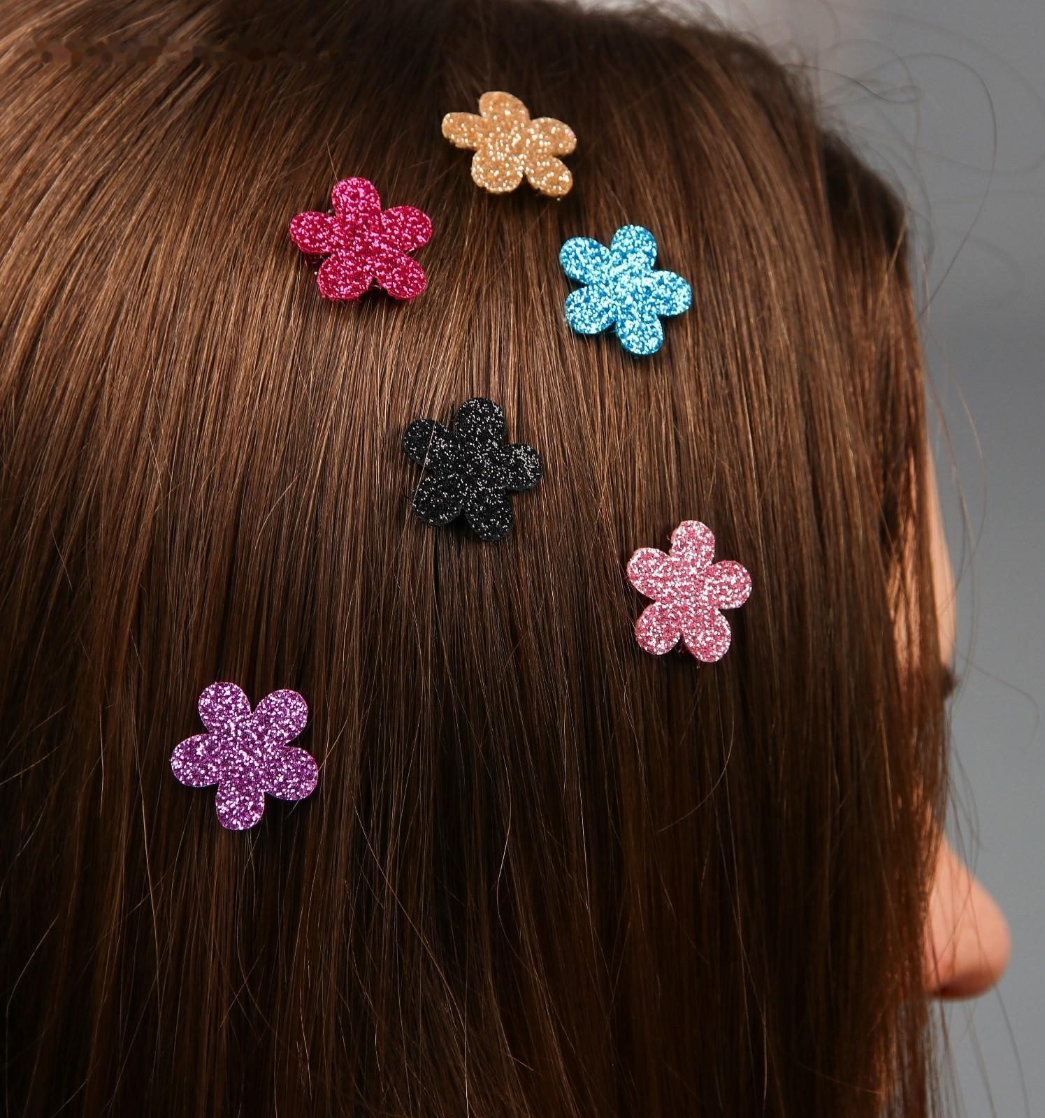 Заколки для волос «Липучки», цветы, 8 шт., Маша и Медведь