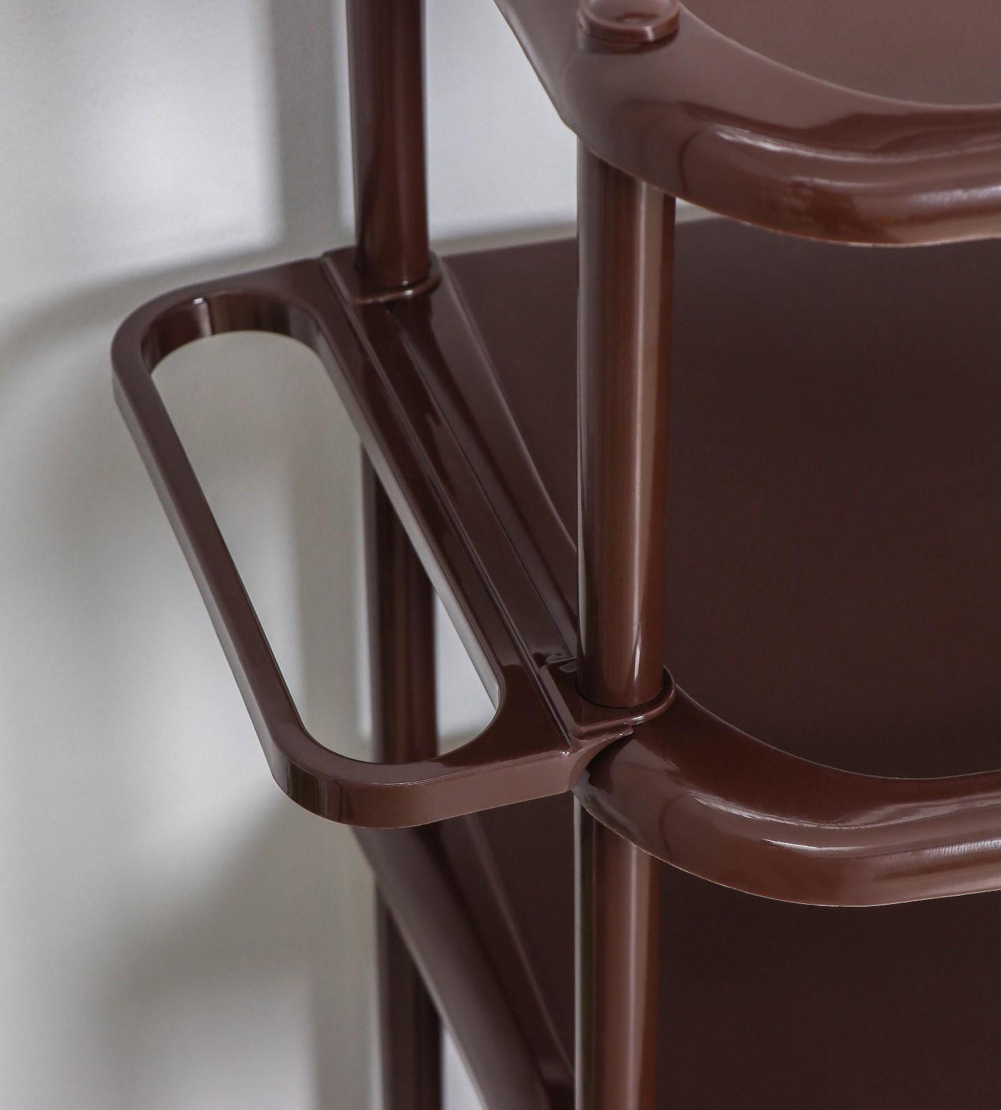 Полка для обуви, 5 ярусов, 48×31×83 см, цвет коричневый